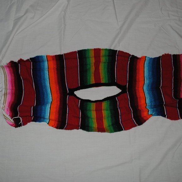 Child Size Mexican Serape Poncho - Picture 3 of 8